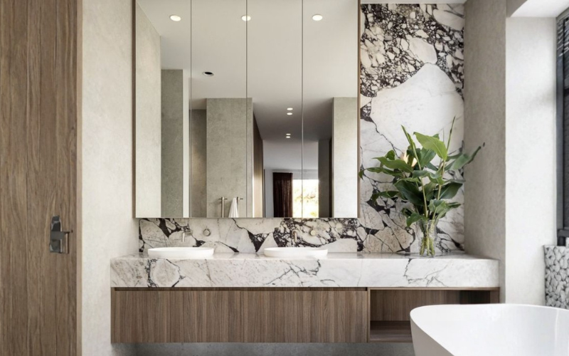 Apply Stone Texture Contact Paper on Shelves